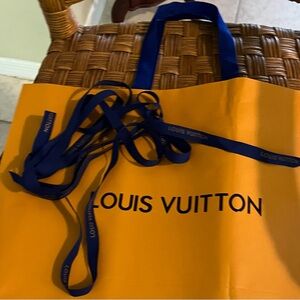 Louis Vuitton Navy & Gold Shopping Bag & Ribbon❤️